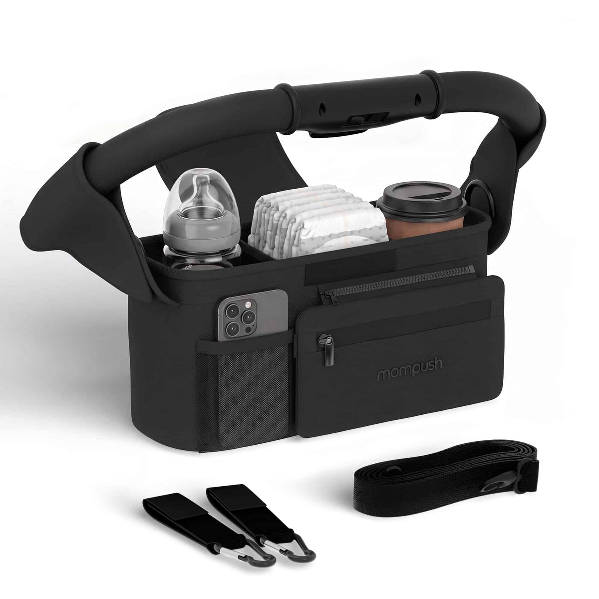 Mompush Stroller Organizer - Black