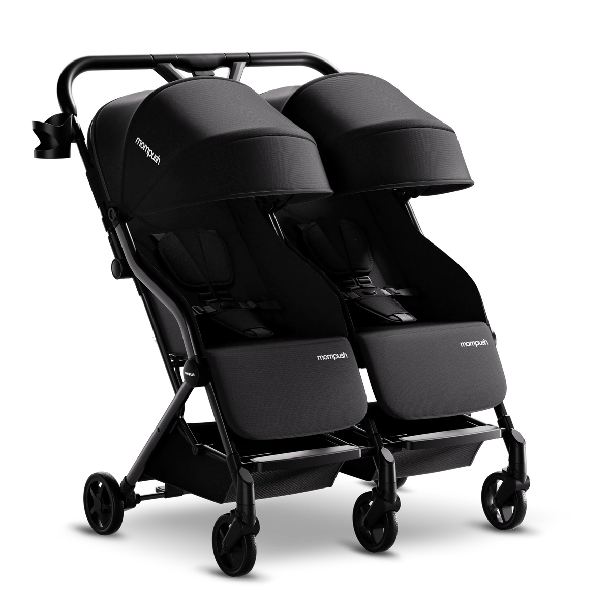 Mompush Lithe Double Baby Stroller - Black